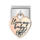 Nomination Classic Rose Gold Charms Heart I love my baby berlock 431803/08