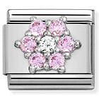 Nomination Classic SilverShine Symbols Pink and white flower 330322-03