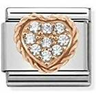 Nomination Rose Gold Heart with White CZ 430312-02