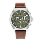 Tommy Hilfiger Lance Silver Stainless Steel Brown Leather Strap 1710522