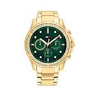 Tommy Hilfiger Brooklyn Gold stainless steel green 1782614