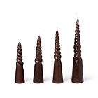 Ferm Living Twisted candles skruvade ljus 4-pack Brown