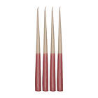 Scandi Essentials Affinity antikljus tvåfärgade 4-pack 32cm Beige-red