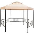 vidaXL Hexagonal Gazebo 323x265cm