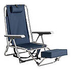 Alco friluftsstol aluminium och tyg blå