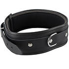 Zado Läderhalsband med D-Ring Svart L/XL