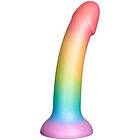 Baseks Colour-mix Silikondildo 18 cm Blandade färger