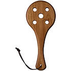 Black Label Bullseye Wooden Spanking Paddle Brun