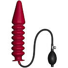 Mister B Inflatable Solid Ribbed Dildo Red L Röd
