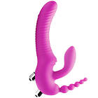 Strap U Regal Rider Vibrerande Triple G Strap-On Dildo Rosa