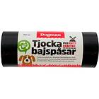 Dogman Extra Tjocka Bajspåsar med Knythandtag Svart 50-pack