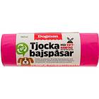 Dogman Extra Tjocka Bajspåsar med Knythandtag Rosa 50-pack