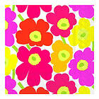 Marimekko Servett Unikko 33x33 cm Vaaleanpunainen/Gul