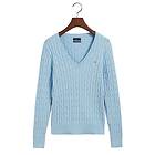 Gant Stretch Cotton Cable V-Neck Sweater Dam