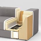 IKEA JÄTTEBO U-formad soffa, 7-sits Höjd: 87 cm