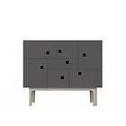 Zweed Peep C1 Sideboard, Slate Grey/white oak Grey MDF