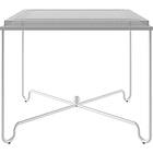 GUBI Tropique Dining Table 90x90 cm, Vit Off-White Stainless Steel stål