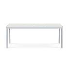 Ethimo Flat Dining Table Förlängningsbart 160-250x100 cm, Warm White Varmvit Met