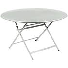 Fermob Caractere Table 128 cm, Clay Grey Lackerat stål