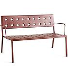 Hay Balcony Loungebench Med Armstöd, Iron Red Stål