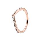 Pandora Glittrande Wishbone Ring Rosé