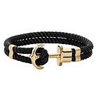 Paul Hewitt Nylon Phrep Armband Noir/Guld