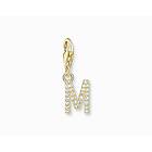 Thomas Sabo Bokstav M med Vita Stenar Guld Berlock