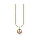 Thomas Sabo Halsband Peace med Färgade Stenar Guld