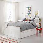 IKEA BRIMNES Sängstomme med förvaring och gavel 160x200 cm