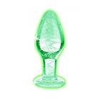 Glow-In-The-Dark Glass Anal Plug Large
