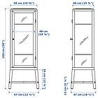 IKEA FABRIKÖR Vitrinskåp 57x150 cm