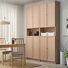IKEA BILLY / OXBERG Bokhylla med överhylla/dörrar 160x30x237 cm