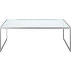 Englesson Square Soffbord, 122x62 cm, Silver Grey/Glas Grey Glas