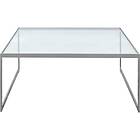 Englesson Square Soffbord, 102x102 cm, Silver Grey/Glas Grey Glas