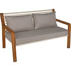 Fermob Somerset Soffa 2-Sits, Clay Grey Teak