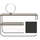 Asplund Tati Console 120 Sidobord, Char Grey / Lackat Glas