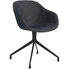 Hay AAC 221 Chair Med Snurrunderrede, Svart / Fairway Grå Textil