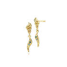 Sistie Kaia Earrings Green Onyx And Blue Topas Onesize