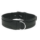 Martin Sellier Comfort Kalvskinn Läderhalsband 50 cm Svart