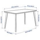 IKEA LISABO Bord 140x78 cm