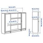 IKEA BILLY / OXBERG Bokhyllekombination med dörrar 160x106 cm