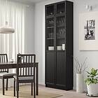 IKEA BILLY Bokhylla m överhylla/panel-/vdörrar 80x30x237 cm