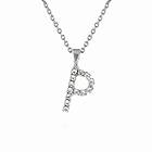 Caroline Svedbom Mini Letter P Halsband (Rhodium)