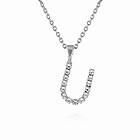 Caroline Svedbom Mini Letter U Halsband (Rhodium)