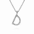 Caroline Svedbom Mini Letter D Halsband (Rhodium)