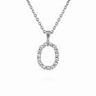 Caroline Svedbom Mini Letter O Halsband (Rhodium)