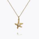 Caroline Svedbom Mini Sea Star Halsband / Crystal (Guld)
