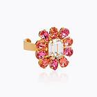 Caroline Svedbom Peony Ring / Coral Combo (Guld)