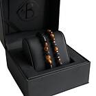 by BILLGREN Armbandsset, läder/beads, svart/brun 8188-8160 19 cm