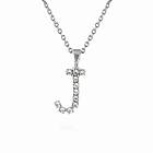 Caroline Svedbom Mini Letter J Halsband (Rhodium)